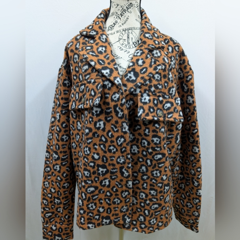 Simply Southern Brown Leopard Teddy Jacket